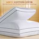 Premium Canadian Goose Down Pillow Queen Size Set of 2 Pack, 900+ Fill Power, 100% Cotton Shell, Luxury Hotel Quality Bed Feather Pillow for Side Back Stomach Sleepers(White,20" x 30")