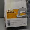 QPAU Inflatable Toddler Travel Bed with Tent, Baby Crib Tent, Portable Kids Air Mattress with Safety Bumpers, Ideal for Home, Grandma's, Camping, Traveling (Grey)