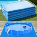Pool Ground Cloths Pool Cover,16x16 Ft Square Swimming Pool Liner Pad,Anti Tear Above Ground Pool Mat,Preventing Punctures Pool Tarp Cover for Frame Pool Inflatable Top Ring Swimming Pools (Blue)