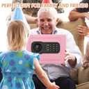 Small Mini Fire Safe Box for Home, 0.3 Cubic Feet Medication Lock Box, Security Money Safes with Digital Keypad, Spare Keys, Personal Safes for Money, Jewelry, ID Documents