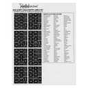 Talented Kitchen 136 Pieces Chalkboard Pantry Labels for Containers Preprinted, White Script on Black Stickers for Jars, Kitchen Canisters (Water Resistant) - Pantry Stickers for Containers (2 x 3 inches)