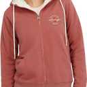 Billabong Women's Full Zip Sherpa Lined Hoodie Jacket (Pink), Size: S
