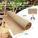 40 x 80/160 Feet Burlap Roll Multipurpose Burlap Tree Wrap High Density Jute Fiber, Burlap Fabric for Gardening, Weed Barrier, Craft Projects and Party Decor (40in * 80ft)