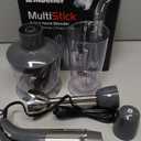Mueller Multistick 800W 4-in-1 Immersion Blender Handheld, 12 Speed Hand Mixer - Turbo Boost, Heaviest Duty Copper Motor, Titanium Blades Hand Blender, Milk Frother Wand, Whisk, Beaker, Chopper, Grey