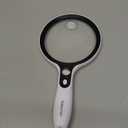 Large Magnifying Glass with 37 LED Light, 10X 20X 45X Handheld Illuminated Lighted Magnifier with 3 Light Modes for Seniors Reading, Inspection, Coins, Exploring Close Work
