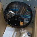 iPower 10 Inch Wall Mounted Shutter Exhaust Fan with Temperature Controller and Power Cord Kit, Aluminum, 1600 RPM, 820 CFM, for Attic, Garage, Louvered Vent, Plant, Greenhouse, Silver