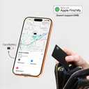 SPOTMINDERS Apple MFi Certified Credit Card Wallet Tracker PRO 4-Pack (iOS Only) Works with Apple Find My Rechargeable Tracking Card for Wallet IP68 0.07in Slim iPhone Item Finder for Luggage or Purse