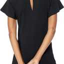 Amazon Essentials Women's Regular-Fit Cape Sleeve Open Crewneck T-Shirt for Work, Large