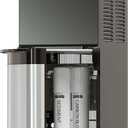 Brio 520 Bottleless Water Cooler Dispenser with 2 Stage Filtration - Self Cleaning, Hot Cold and Room Temperature Water. 2 Free Extra Replacement Filters Included - UL Approved (Silver)