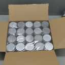 Tanlade 60 Pcs 3 oz Clear Plastic Jars with Lids Wide Mouth Mason Jars Mini Storage Containers Bulk for Herb Jelly Wedding Valentine Favors Shower Party Favors(Silver)