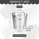 14 Pcs Large Galvanized Metal Buckets 10 Inch Silver Round Pail with Handle Heavy Duty Stainless Steel Pails for Crafts Wedding Party Utensils Table Centerpieces