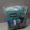 Depend Fresh Protection Adult Diapers, Incontinence Underwear for Men, Disposable, Maximum, Small/Medium, Grey, 19 Count