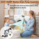 DC97-19289F PX3516-01 Washer Drain Pump Assembly Compatible with Samsung WA45N3050AW/A4, WA45H7000AP/A2, WA44A3205AW/A4, WA50M7450AW/A4, WA50F9A7DSP/A2, WA45M7050AW/A4, WA52M8650AW/A4 Drain Pump Motor