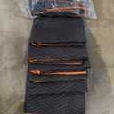 Simpli-Magic Heavy Duty Padded Moving Blankets (12 Pack),Black/Orange