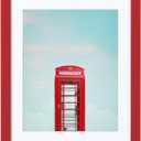 eletecpro 10x14 Picture Frame, Display Photo 8x10 with Mat or 10x14 Without Mat, Red Diamond Painting Frame Made of Engineered Wood and Acrylic Cover Ready for Home Wall, Colorful Frame for Christmas