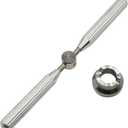 Watch Back Opener Tool Kit, Stainless Steel 5537 Case Back Remover for Rolex/Tudor 29.5mm/ 36.5mm (Silver long handle)
