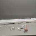 Curtain Track, Ceiling Curtain Track for Room Divider, Ceiling Mount Rail Set with Roller Hooks, White, 9ft - 12ft