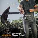 Fiskars Garden Shovel for Digging, Heavy Duty Steel Gardening Tool with Straight Handle