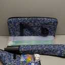 American Mahjong Set with Blue Carrying Bag, 166 White Tiles, 4 All-in-One Rack/Pushers, Mahjong Tiles Set (Ma Jong, Mah-Jongg, Majiang)