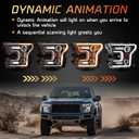 Full LED Headlights for F150 2015 2016 2017, DOT Approved LED Projector Head Lamps with Switchback DRL Dynamic Animation Sequential Turn Signal for Ford F-150 2015-2017 - 2PCS