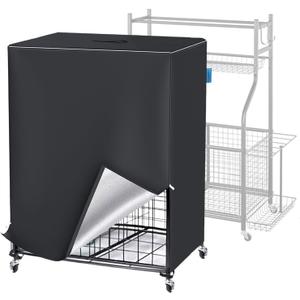 Garage Sports Equipment Organizer Cover, Ball Storage Rack Cover Outdoor, 600D Oxford, Waterproof and Dustproof, 38 "L x 18" W x 45 "H - Protecting Your Sports Equipment and Toys.(Cover Only)