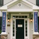 4th of July Decorations Outdoor, Patriotic Porch Banners for Independence Day, 250th Anniversary 1776-2026 Hanging Signs, American Independence Front Door Decor, USA Birthday Decorations Indoor Outdoor, 2 Pack