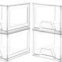 4 Pack Stackable Organizer Drawers, 4.4" Tall Clear Bathroom Makeup Organizer and Storage, Acrylic Small Organizers Bins for Vanity, Undersink, Bathroom, Pantry, Kitchen Cabinets (Clear-4 Pack)