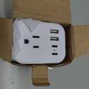 2 Pack European Travel Plug Adapter, HANYCONY International Power Adapter 4 Outlets 4 USB C Ports (2 USB C), Foldable Type C Adapter for US to Most Europe EU Italy Spain Greece Portugal France Germany