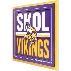 YouTheFan NFL Minnesota Vikings Slogan Series 3D Wall Art