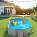 Peteast Foldable Dog Pool with Sturdy Square Design, Durable 82" Lx46 Wx12 D Extra Large Portable Pet Bathtub with Reinforced Sidewalls for Stability, Ideal for Indoor & Outdoor Use (Blue&Gray)