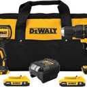 DEWALT 20V MAX Cordless Drill and Impact Driver, Power Drill Brushless 2-Tool Power Tool Combo Kit, Includes 2 Batteries, Charger and Bag (DCK277D2)