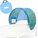 Animal Adventure Bed Tent for Kids - Magical Dream Tents with Educational Bedroom Decor - Top Bunk Beds Canopy Privacy Pop Up Sleep Pod for Girls and Boys Indoor Fort - Twin Size Mattress