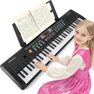 Kids Keyboard Piano - 61 Keys Fun Toy Toddler Electronic Pianos with Microphone | Explore Creativity | Unleash Childs Talent, Perfect Educational Musical Toys Gift for Boys & Girls Ages 3-9, 33 X 10 X 4 Inches