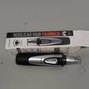 Ear and Nose Hair Trimmer Clipper - 2026 Professional Painless Eyebrow & Facial Hair Trimmer for Men Women,Battery-Operated Trimmer with IPX7 Waterproof,Dual Edge Blades for Easy Cleansing Black