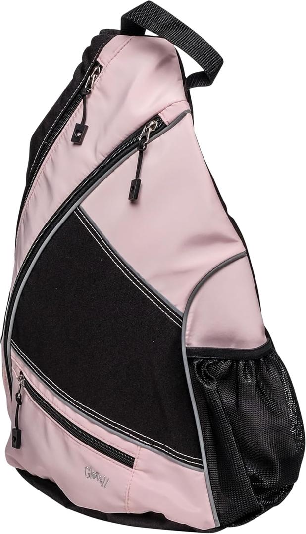 Glove It Sling Bag - 19 in x 13 in. Pickle Ball Bag w/Adjustable Strap, Clip-On Shoe Bag Included, Functional Pickleball Bag. (Fore Ever Pink)