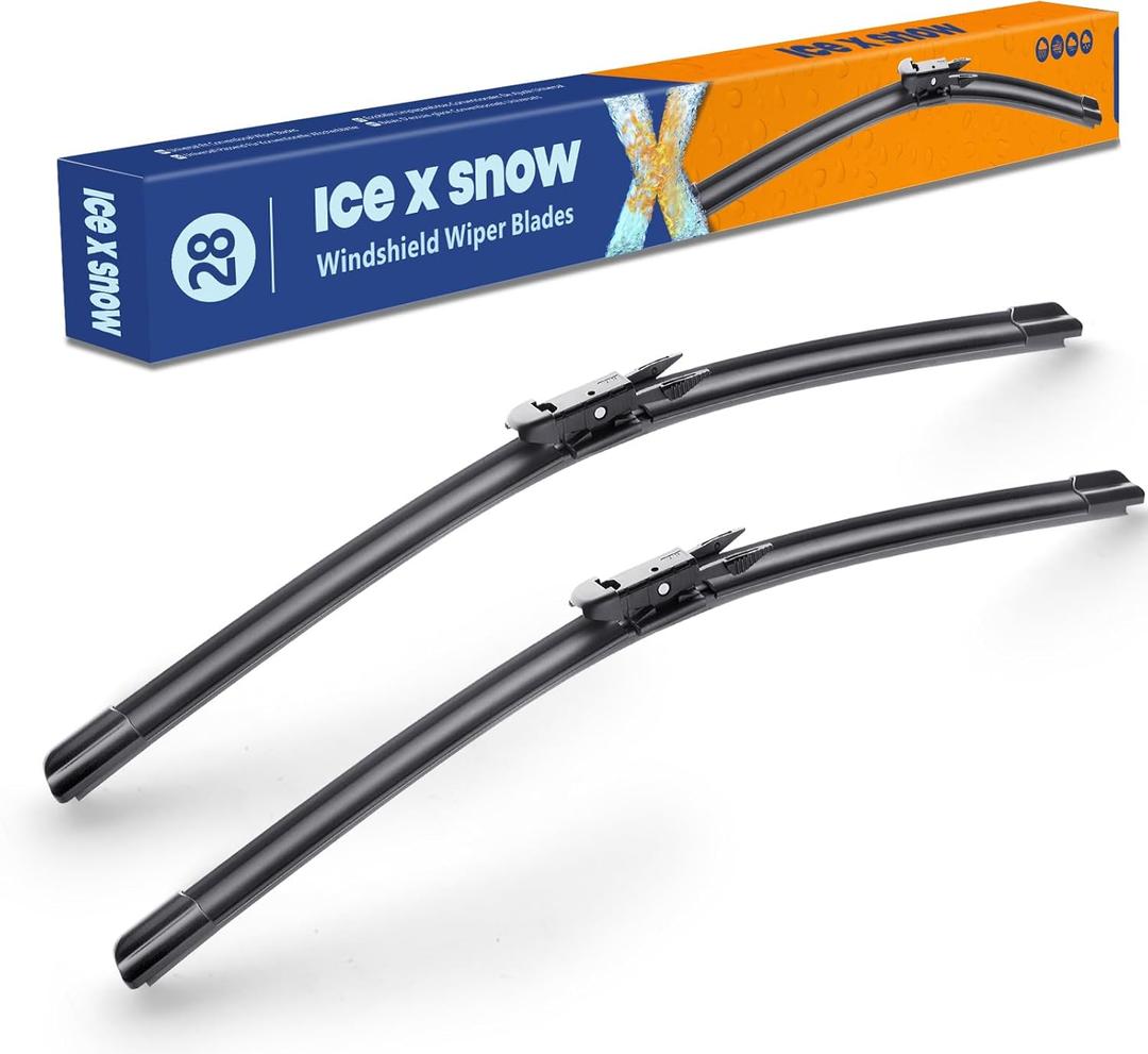 28"+28" Silicone Windshield Wiper Blades Replacement For Ford Fusion 2019-2013,Transit Connect 21-17 Escape 20-13,Focus 18-12,Edge 20-15 Water Repellent Automotive Replacement Windshield Wiper Blades