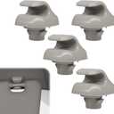 4 Pcs Sun Visor Clip Replacement Compatible with Honda Accord, Sunvisor Inner Clips for Civic CR-V Odyssey Ridgeline Element Pilot Acura TSX RSX, OEM #88217S01A01ZA 88217S04003ZA (Light Gray)