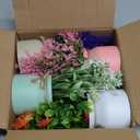 Yoratee 4pcs Artificial Pot Flowers Small Fake Plants with Pot Mini Potted Plants for House Office Tabletop Decoration