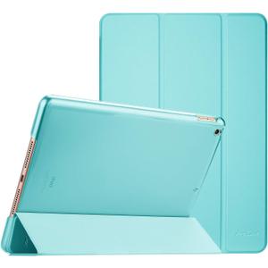 ProCase for iPad 9th/ 8th/ 7th Generation Case 10.2 Inch (2021/2020/2019 Release), 10.2 iPad Case 9th/ 8th/ 7th Gen Cover, Slim Smart Cover with Translucent Hard Shell Back -Aqua