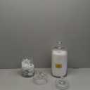 MyGift Decorative Clear Glass Cylinder Apothecary Storage Jars with Lids, Set of 3