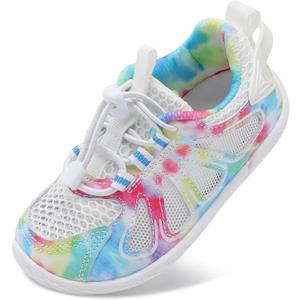 BARERUN Toddler Shoes Boy Girl Sneakers Lightweight Breathable Barefoot Running/Walking Shoes Toddler Tennis Shoes with Adjustable Tightness (2.5-3 Infant, Colour)