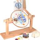 Embroidery Hoop Stand - Size Adjustable Cross Stitch Table Stand, Rotated Wooden Needlepoint Hoop Holder Stand for Sewing Craft Supplies