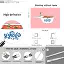 XASUBH Kitchen Canvas Wall Art, Dish Tomato Soup Wall Print, Funny Dining Room Wall Decor, Vintage Kitchen Signs Decor, Modern Cartoon Style, 12x16 Inch Unframed Canvas Print