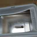 Stainless Steel Litter Box | XL Enclosed Cat Litter Boxes with Lid for Big Cats | High Sided, Anti-Urine Leakage | Non-Stick Bottom & Includes Litter Mat & Metal Scoop