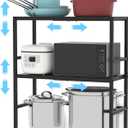 2-Tier Expandable Metal Storage Shelves, 150LBS Heavy Duty Shelving Units and Storage,Adjustable Utility Organization and Storage Shelf Rack For Kitchen Garage Laundry Bathroom Pantry Warehouse, 2 Tier11.8"d X 28.3"w X 30.9"h