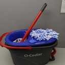 O-Cedar RinseClean Spin Mop & Bucket System + 2 Extra Mop Heads | Clean with Water | Removes 99% of Bacteria