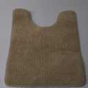  Toilet Rugs U-Shaped 24x20, Extra Soft and Absorbent Microfiber Bathroom Rugs, Non-Slip Plush Shaggy Bath Mat, Machine Wash Dry, Contour Bathroom Mats for Toilet Base, Beige