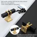 homdiy 6 Pack Black and Gold Cabinet Knobs Matte Black and Brushed Gold Cabinet Knobs Zinc Alloy Dresser Drawer Hardware Kitchen Cupboard Hardware