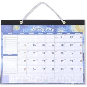 2 x 2026 calendar wall calendar January-December Plan Calendar Festive Days Theme wall calendar 13 x10 Wall Calendars for Office Home Planning & Organizing (styleOil Painting)