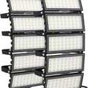 1000W Stadium Lights Outdoor LED Flood Light Outdoor 130000LM Super Bright 500W Stadium Flood Light 2Pack 100-277V 6500K Daylight IP67 Waterproof Adjustable Arena Lights for Court